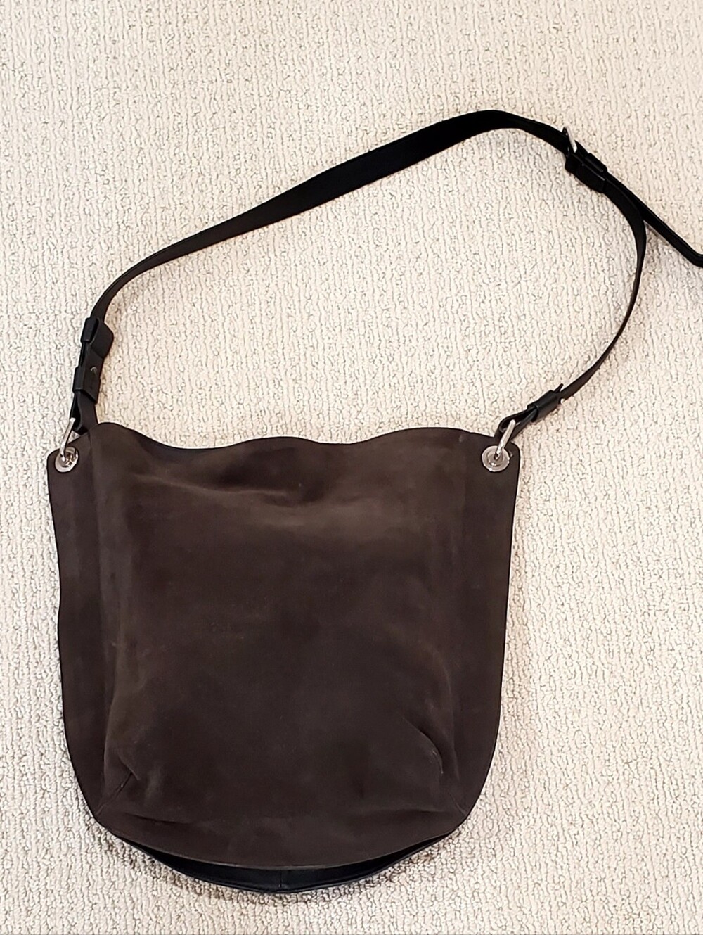 Proenza Schouler Chocolate Suede Convertible Soft Sided Smart Crossbody Bag - Picture 5 of 15
